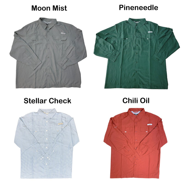 Habit Men's UPF 40+ UV Protection Blue Springs Long-Sleeve River Fishing Shirt