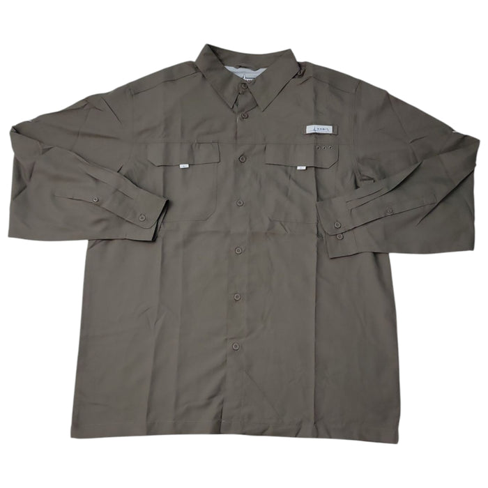 Habit Men's Long Sleeve Blue Springs 40+ UPF Quick Dry Shirt, TS10480
