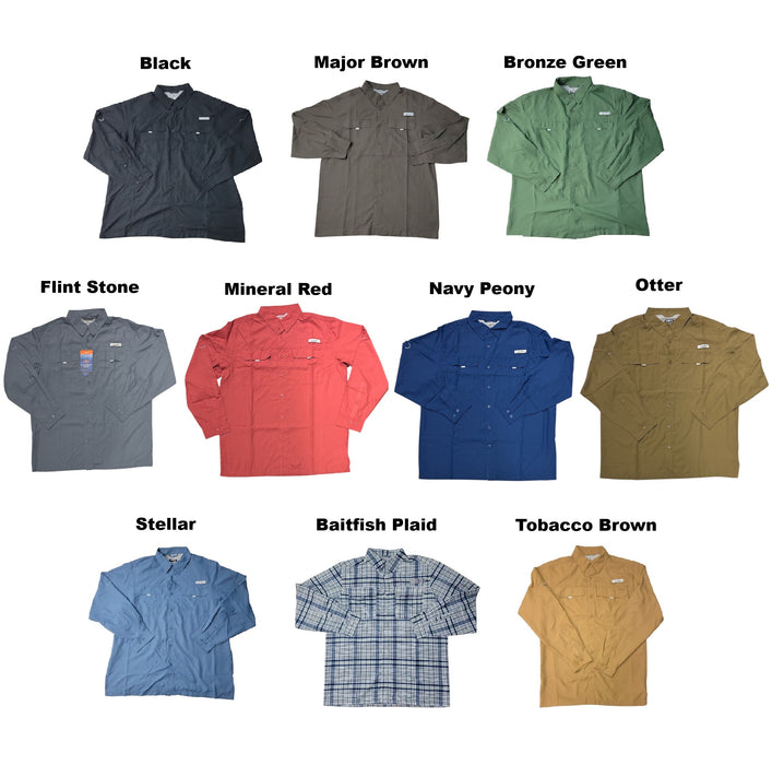 Habit Men's Long Sleeve Blue Springs 40+ UPF Quick Dry Shirt, TS10480