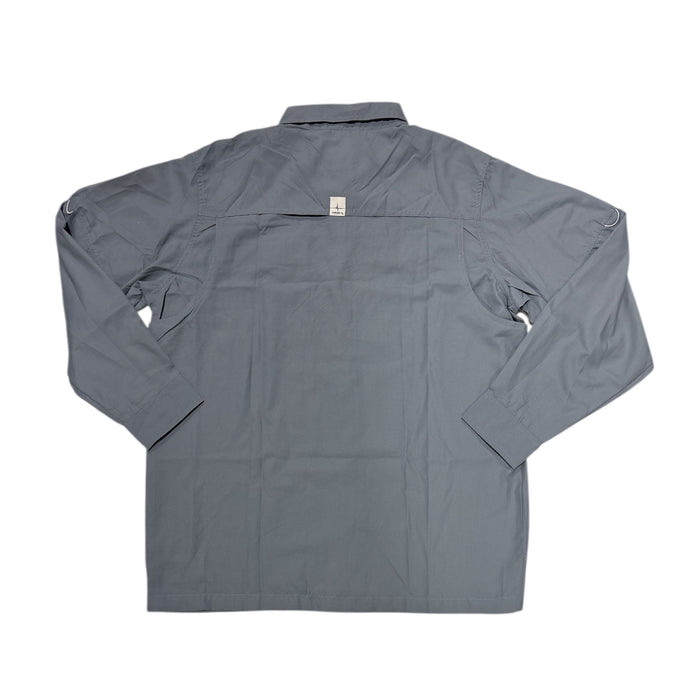 Habit Men's Long Sleeve Blue Springs 40+ UPF Quick Dry Shirt, TS10480