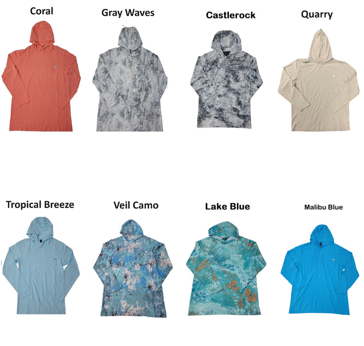 Habit Men's UPF 40+ UV Protection Moisture Wicking Hooded Performance Layer