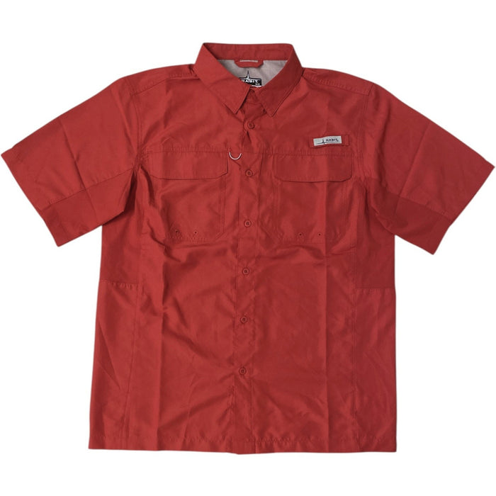 Habit Men's UPF 40+ UV Protection Short Sleeve Fishing Shirt