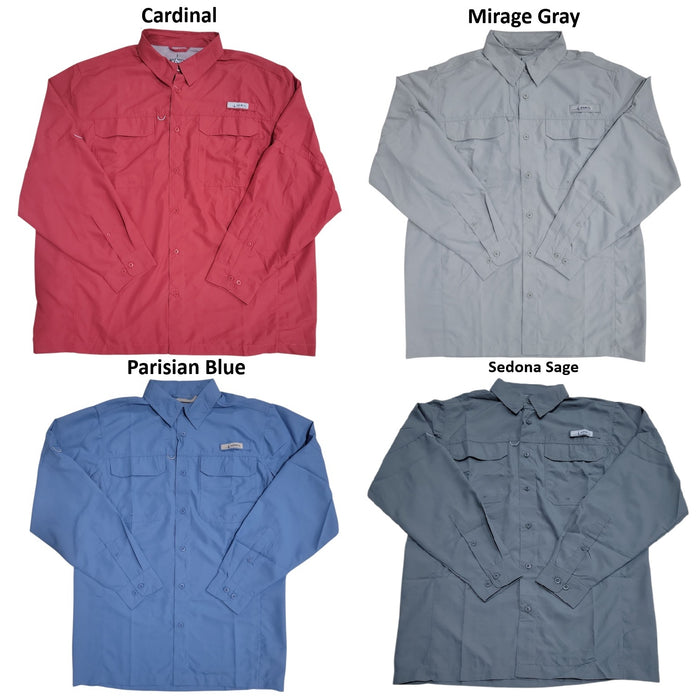 Habit Men's UPF 50+ UV Protection Long-Sleeve River Button-Up Shirt