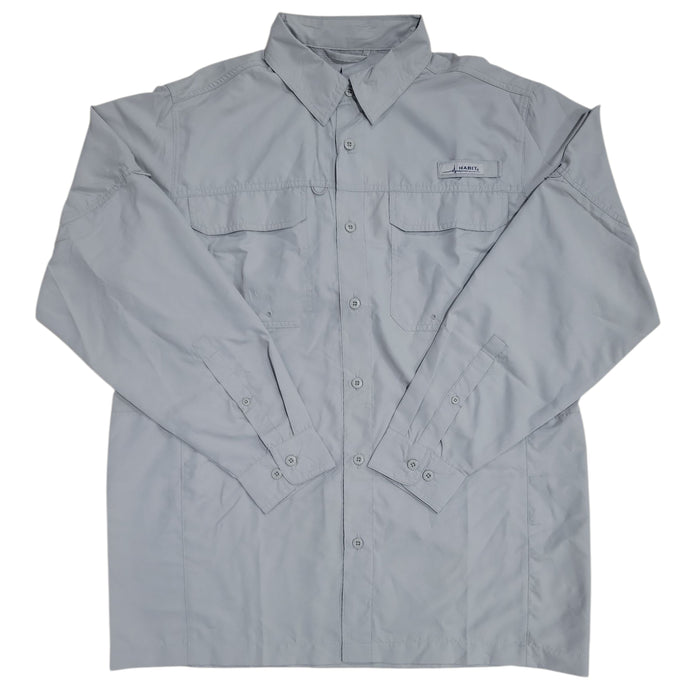 Habit Men's UPF 50+ UV Protection Long-Sleeve River Button-Up Shirt
