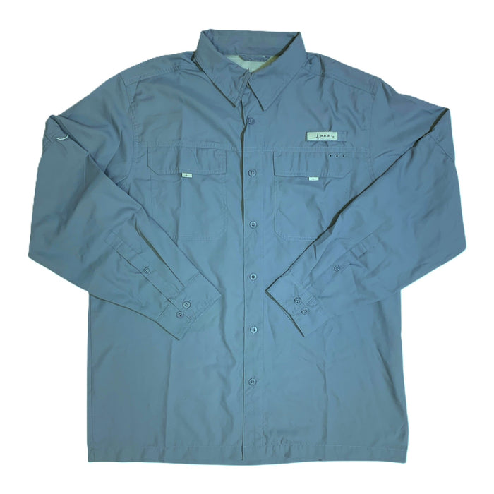 Habit Men's UPF 50+ UV Protection Long-Sleeve River Button-Up Shirt