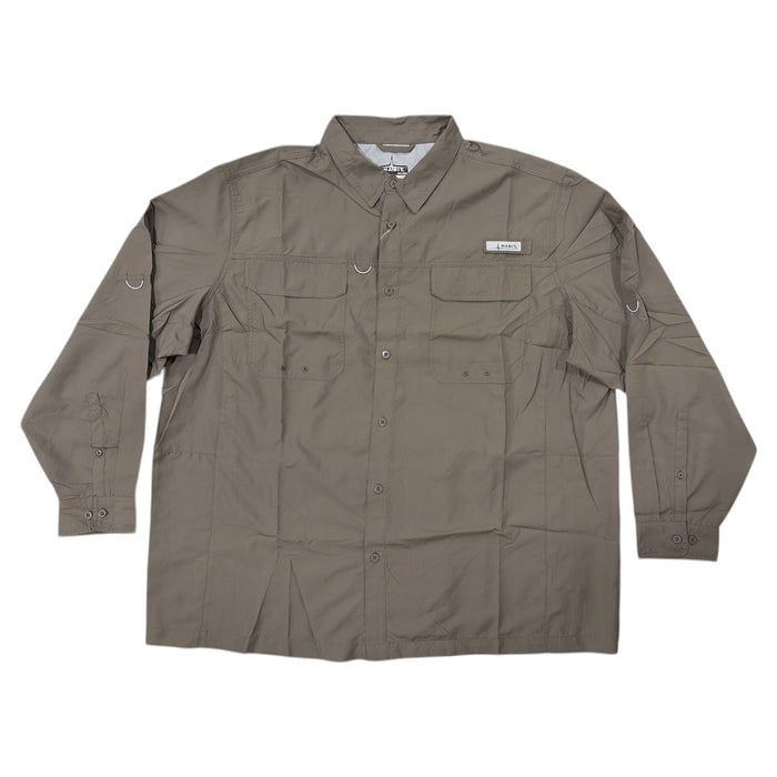 Habit Men's UPF 50+ UV Protection Long-Sleeve River Button-Up Shirt