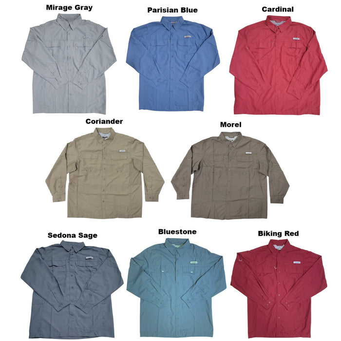 Habit Men's UPF 50+ UV Protection Long-Sleeve River Button-Up Shirt