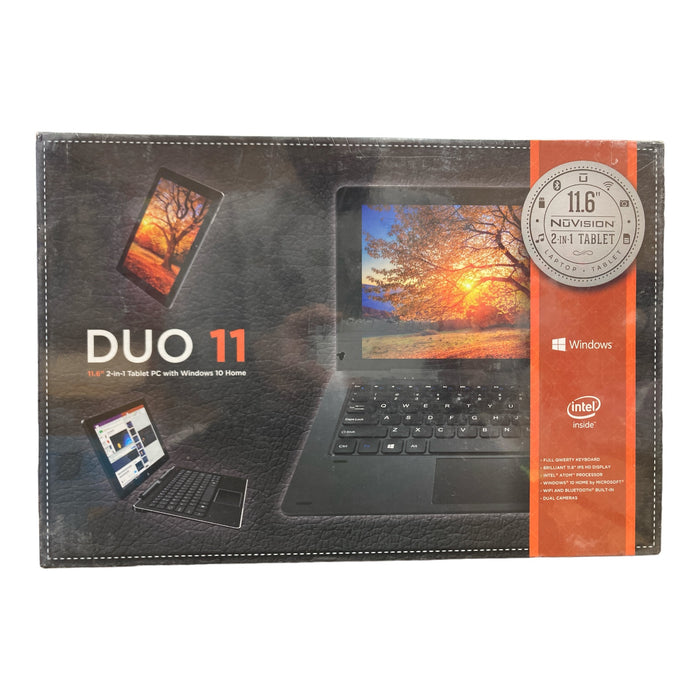 NuVision Duo 11.6" Windows 2-in-1 Tablet, Intel ATOM x5 Z8350, Windows 10 Home