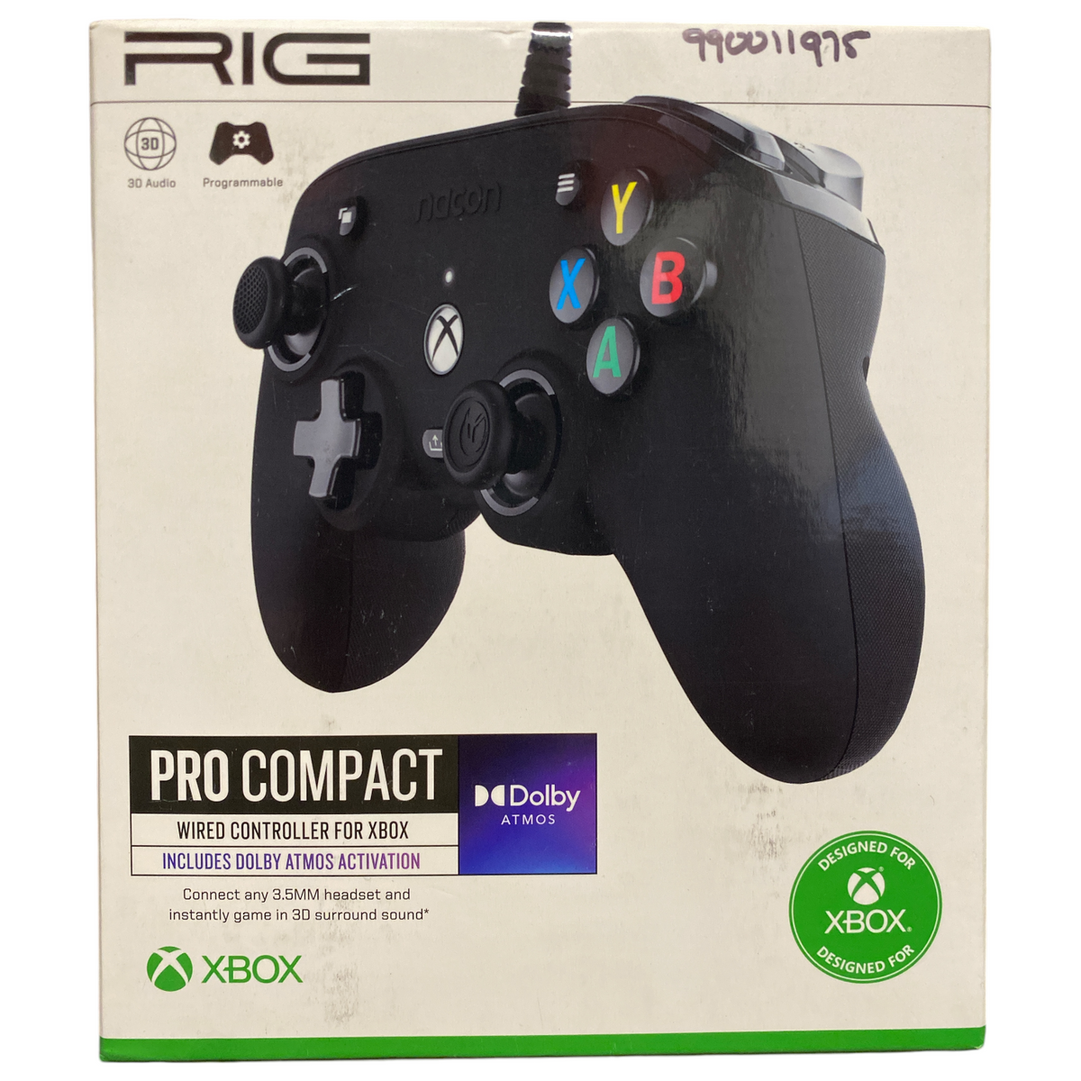 RIG Pro Compact Wired Xbox One Controller, Dolby Atmos, Black ...