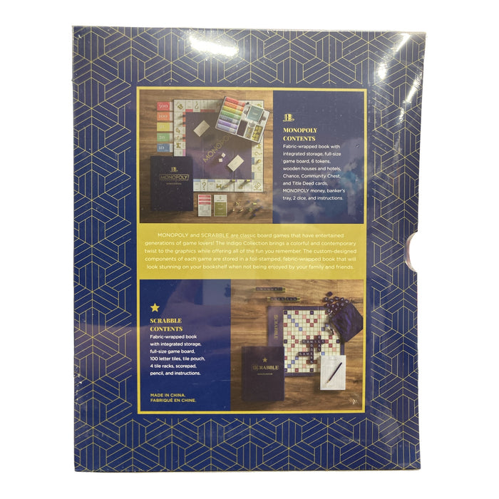 WS Game Company Monopoly and Scrabble Indigo Game Collection WS Game Company Monopoly and Scrabble Indigo Game Collection