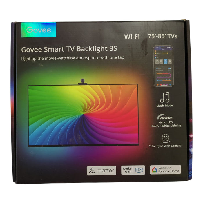 Govee RGBICW Smart TV Backlight 3S, 75in to 85in, H6098C