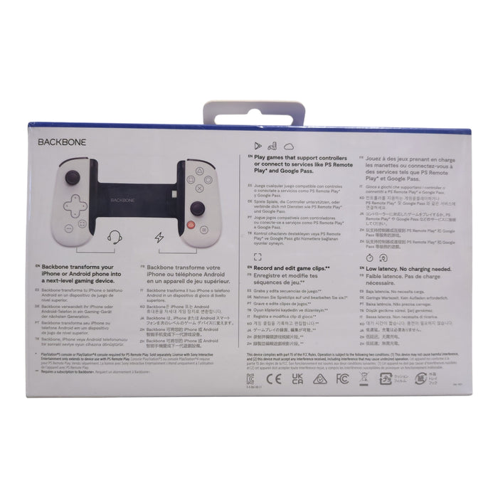 Backbone One Mobile Gaming PlayStation Edition Controller, USB-C, White