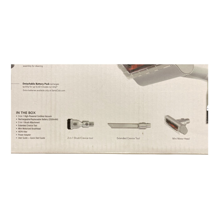ePro Select Cordless Handheld Vacuum with 3 Attachments, White