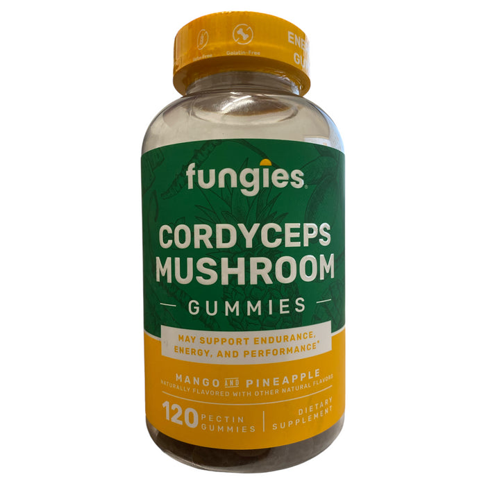 Fungies Cordyceps Mushroom Gummies, Mango & Pineapple Flavored, 120ct