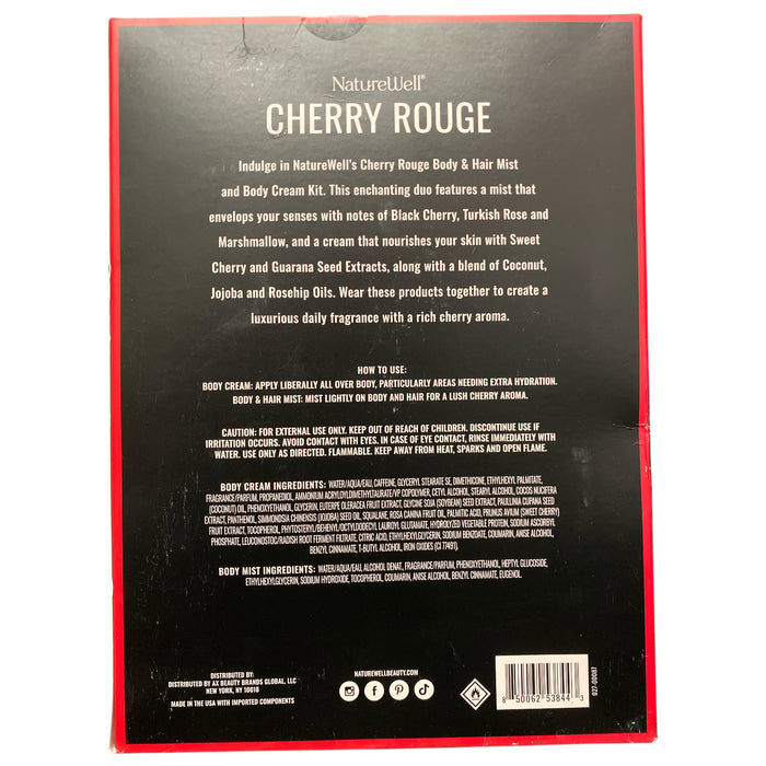 NatureWell Cherry Rouge Body & Hair Mist and Body Cream Kit
