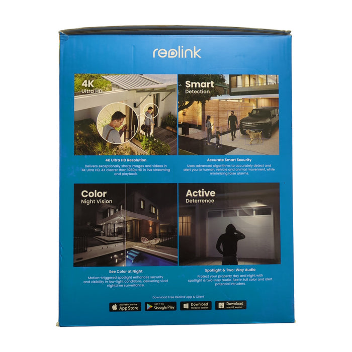 Reolink Advantage 4 8MP Bullet Cameras 8-Channel 2TB NVR Security System, Black