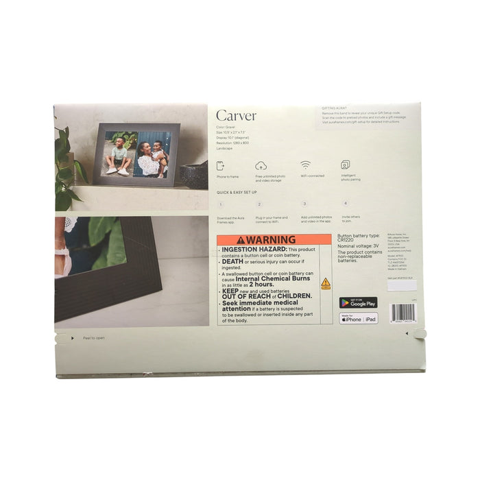 Aura 10" Carver LCD Display Digital Photo Frame