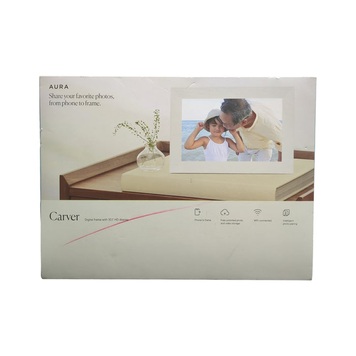 Aura 10" Carver LCD Display Digital Photo Frame (Sea Salt)