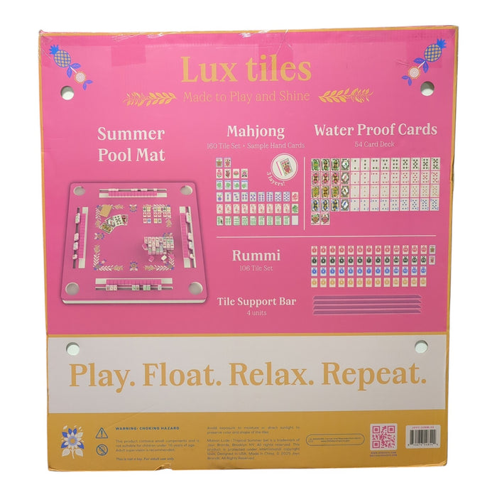 Maison Lude 3-in-1 Floating Game Mat: Mahjong, Rummi Cube, and Waterproof Cards