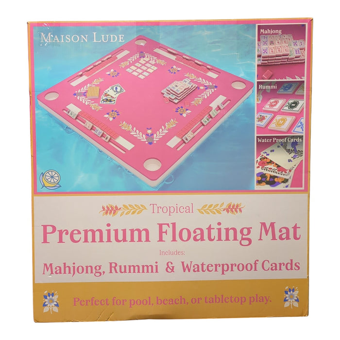 Maison Lude 3-in-1 Floating Game Mat: Mahjong, Rummi Cube, and Waterproof Cards
