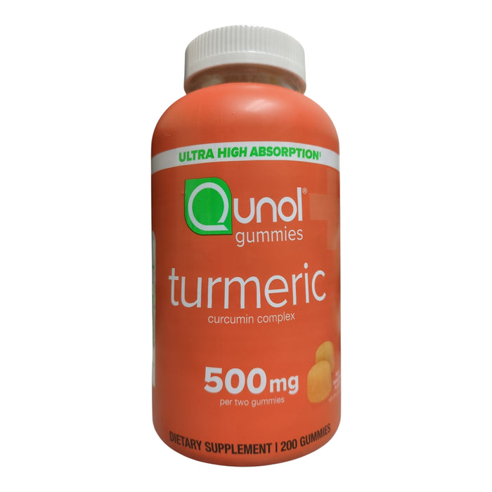Qunol Turmeric Curcumin Complex Ultra High Absorption Gummies, Tangerine, 200ct