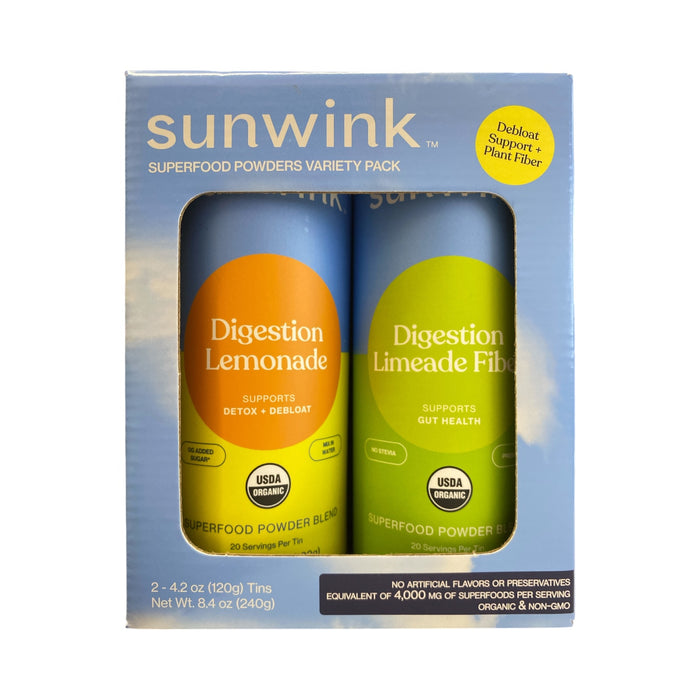 Sunwink Daily Debloat + Fiber Superfood Powder Duo 4.2oz (2 Pack)