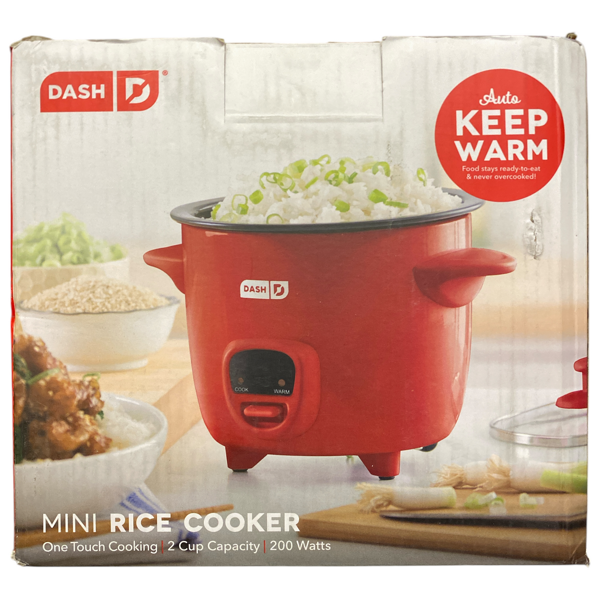 Dash Mini 2-Cup Rice Cooker with Keep Warm Function, Red — Ewirelessgear