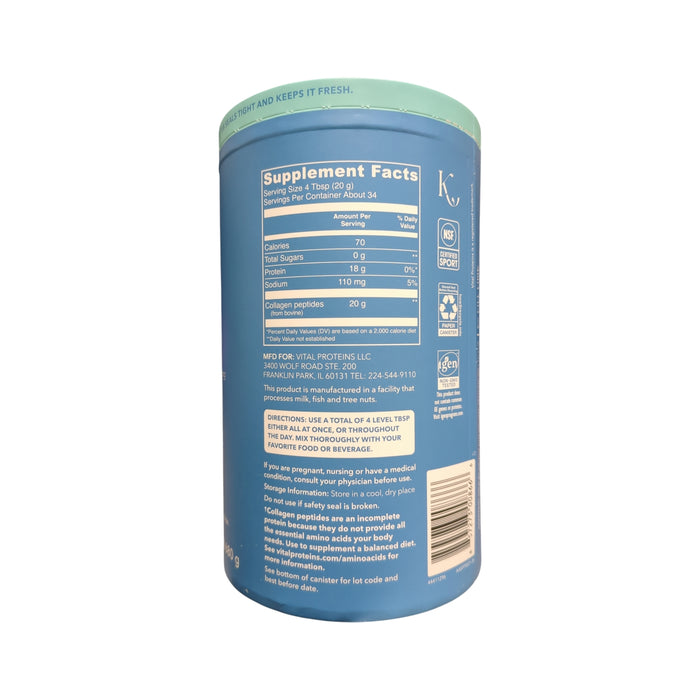 Vital Proteins Collagen Peptides Powder, Unflavored, 1.5 lbs