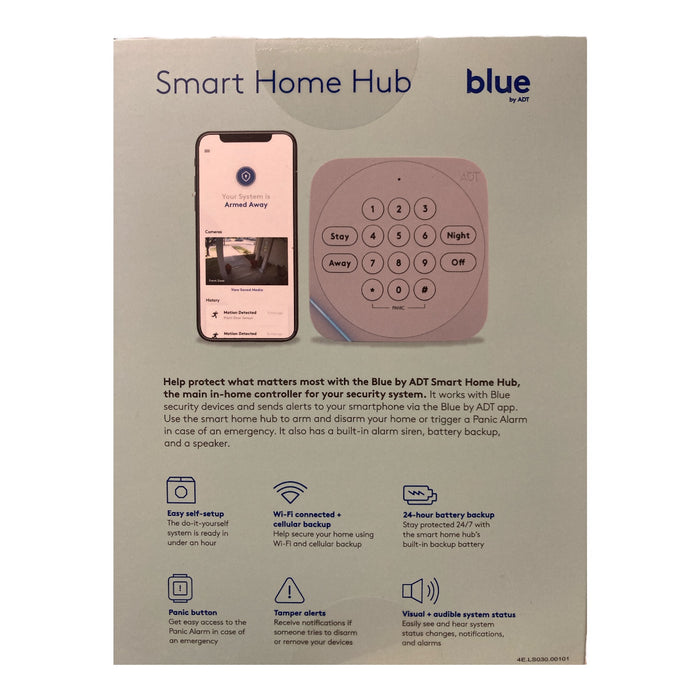 Blue by ADT 8 Piece Home Security System Smart Hub, 4 Door/Window Sensors, Motion Sensor