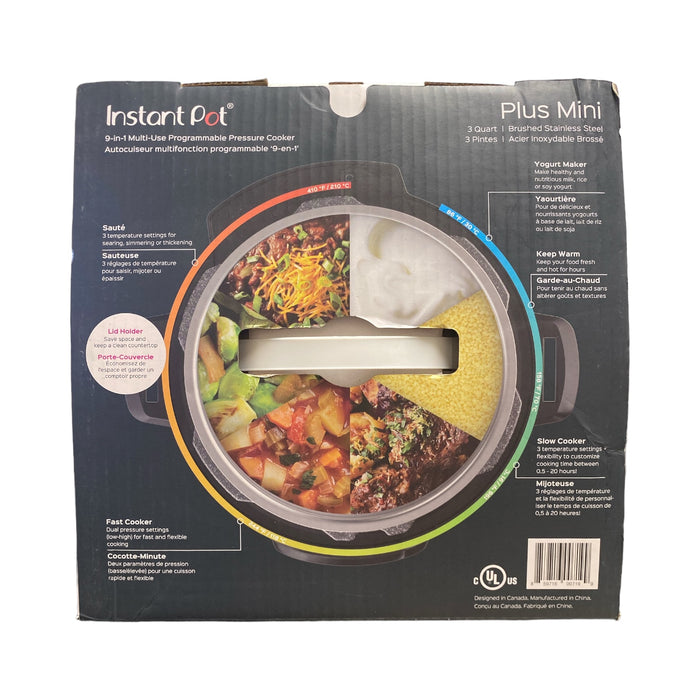 Instant Pot Duo Plus Mini 9-in-1 Multi-Use Programmable Pressure Cooker, 3 Quart