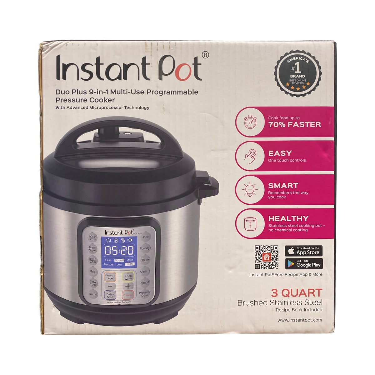 Instant Pot Duo Plus Mini 9-in-1 Multi-Use Programmable Pressure Cooke ...