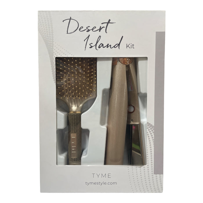 TYME Desert Island Kit, All In One Tyme Iron Pro & Paddle Brush Set