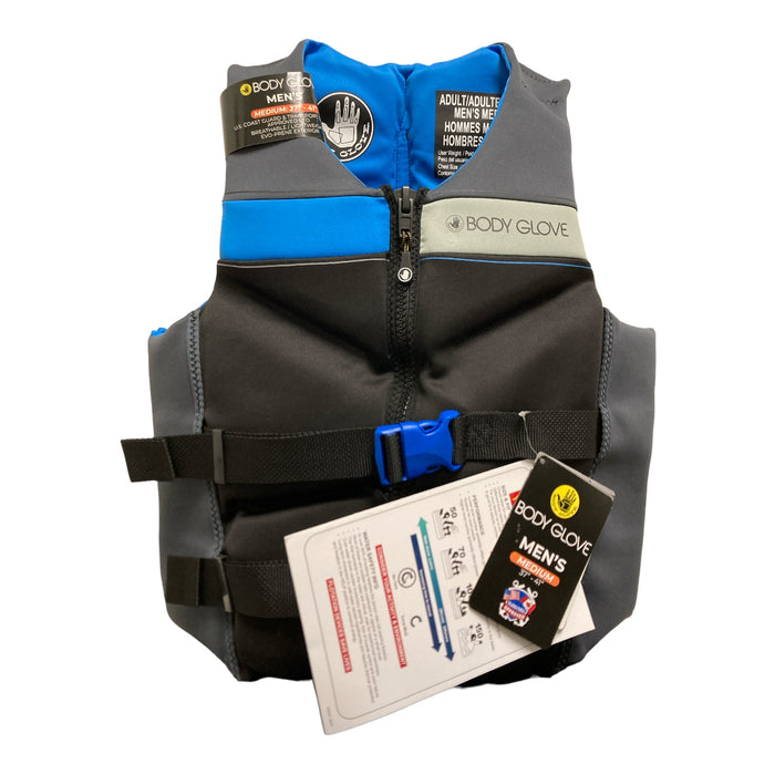 Body Glove Men's USCG Approved EVOPrene PFD Life Jacket, Blue/Black, M (37"-41")