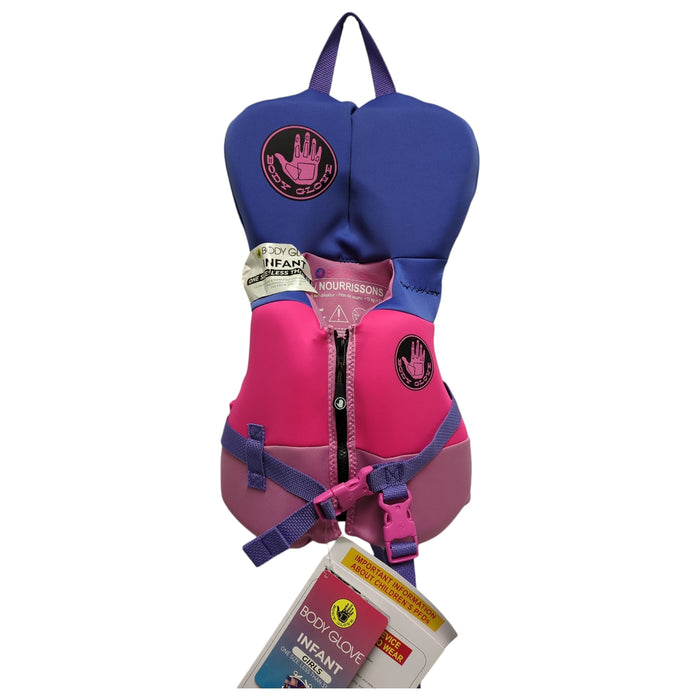 Body Glove Infant Girl's USCG Approved PFD Life Jacket, Up to 30lbs, Pink/Purple