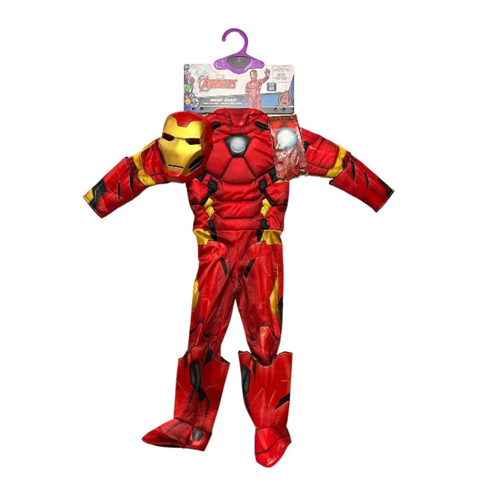Rubies Marvel Avengers Boy's Iron Man Jumpsuit, Mask & Gloves Halloween Costume