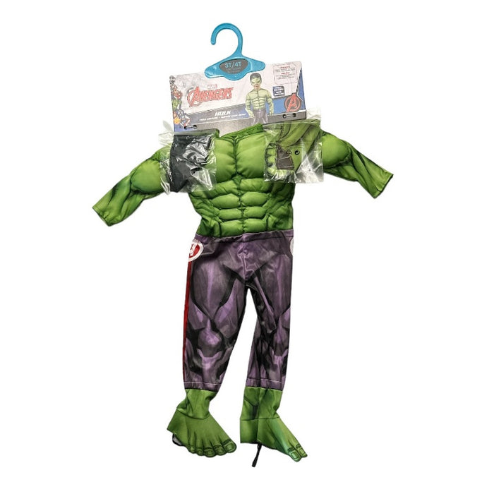 Rubies Marvel Avengers Boy's Hulk Jumpsuit, Mask, Gloves & Shoe Covers Halloween Costume