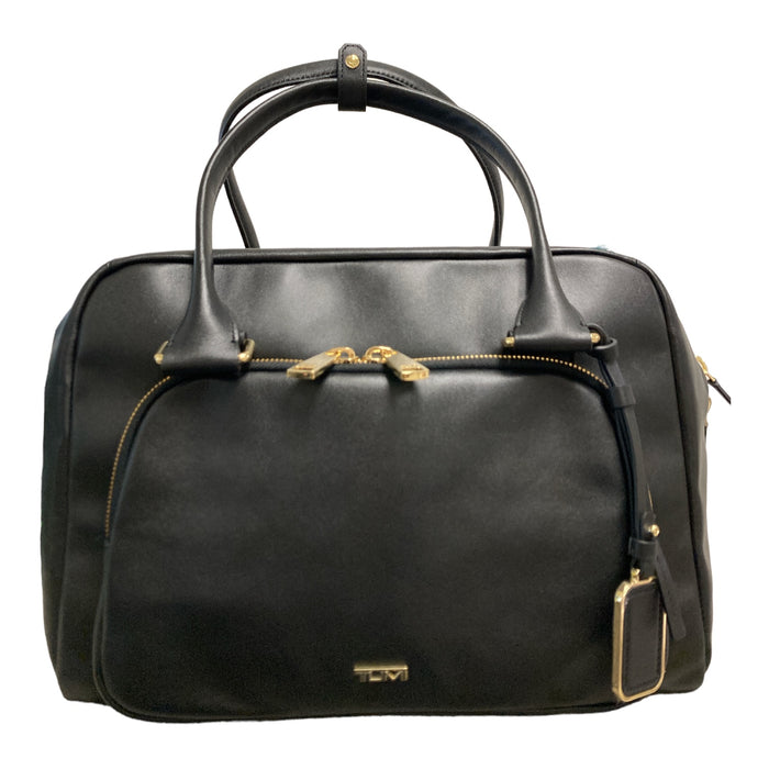 TUMI Adrian Voyageur Carryall, Black/Gold, 9.5"x13.25"x8", 144798/1041