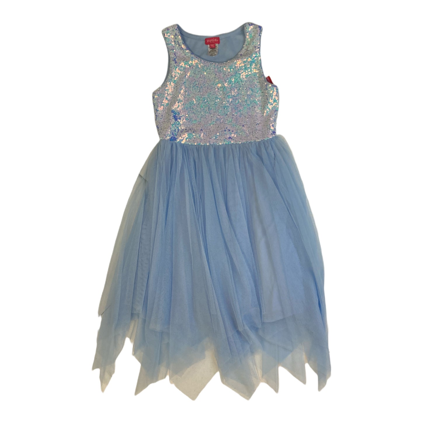 Zunie Girl Girl's Periwinkle Sequin Detail Special Occasion Dress