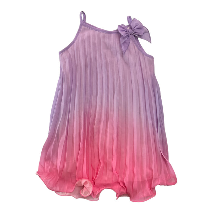 Zunie Girl Girl's Crinkle Bodice & Ruffled Trim Any Occasion Sleeveless Dress