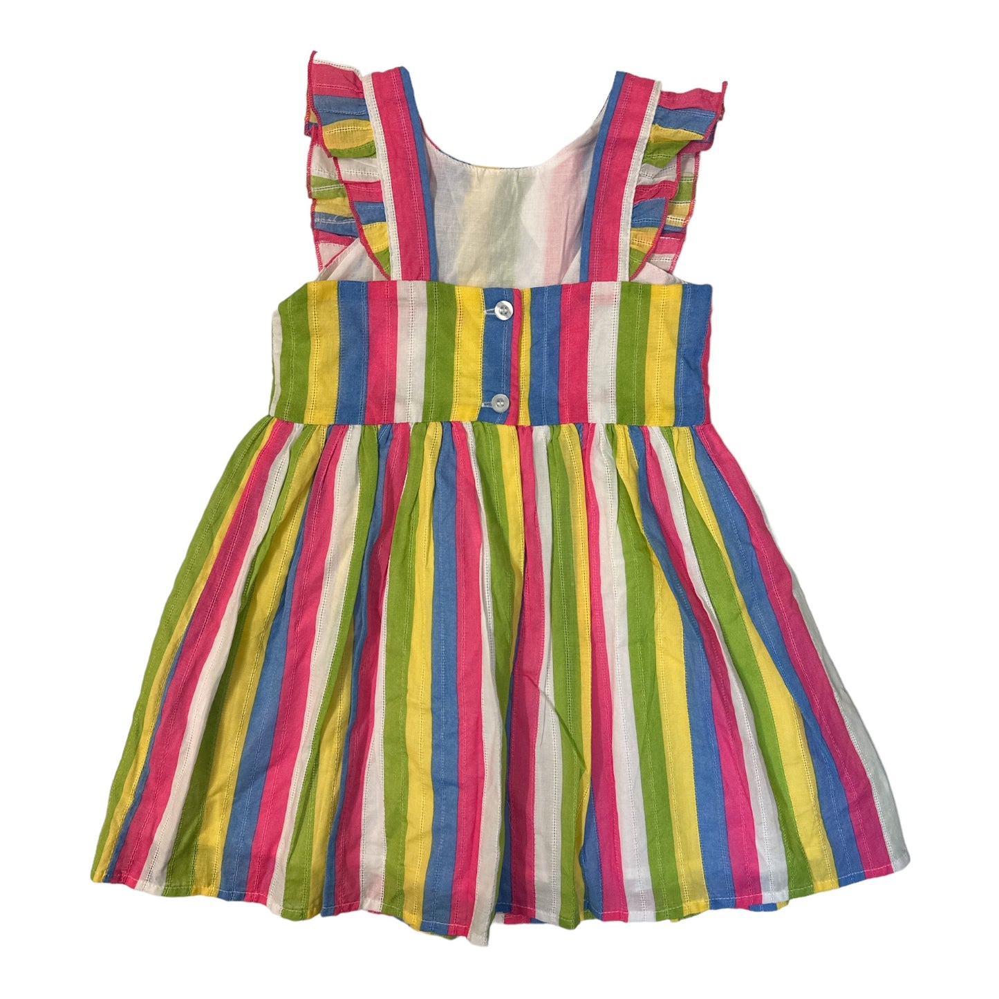 Zunie Girl Girl's Ruffled Sleeveless Lightweight Woven Cotton Dress