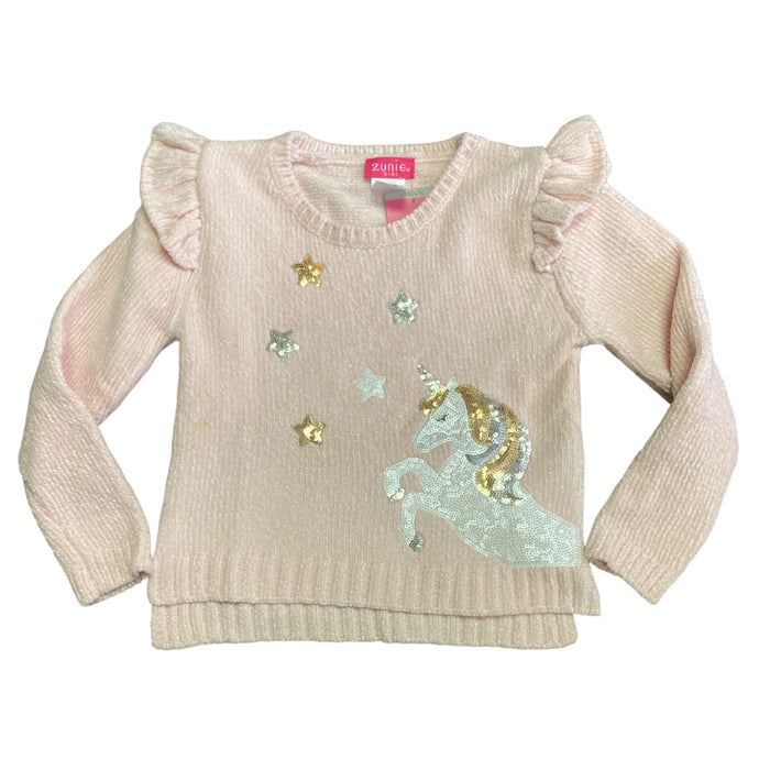 Zunie Girl Youth Girl's Long Sleeve Soft Chenille Holiday Sweater