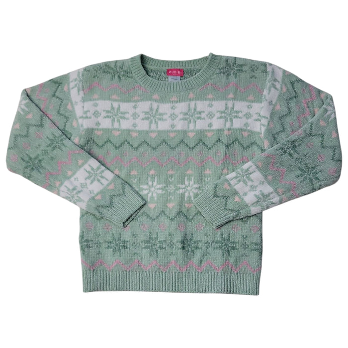Zunie Girls Holiday Relaxed Fit Soft & Cozy Chenille Sweater