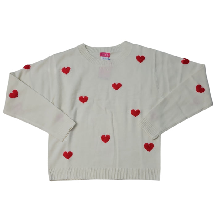 Zunie Girls Valentines Day Relaxed Fit Pullover Sweater