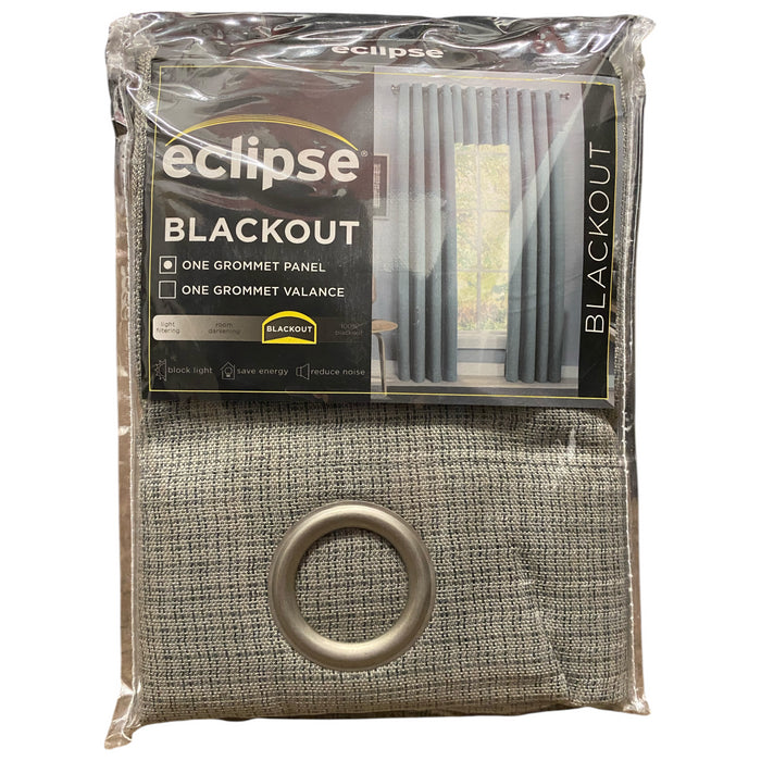 Eclipse Palisade Blackout Grommet Window Curtain, 52"x108" Grey