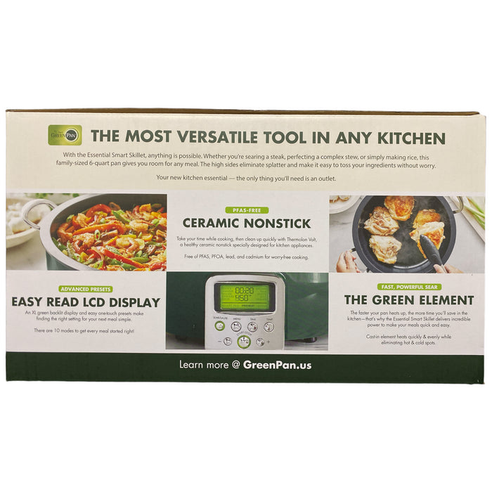 GreenPan Elite 6-Quart Essential Smart Nonstick Skillet, Ponderosa Pine