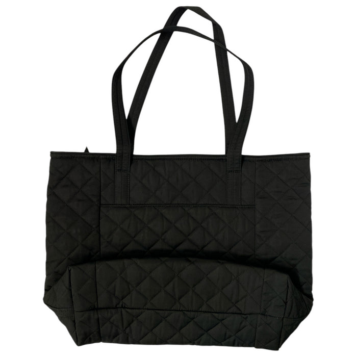 Vera Bradley Large Twill Vera Tote Bag, 15"x14.5"x6", Black