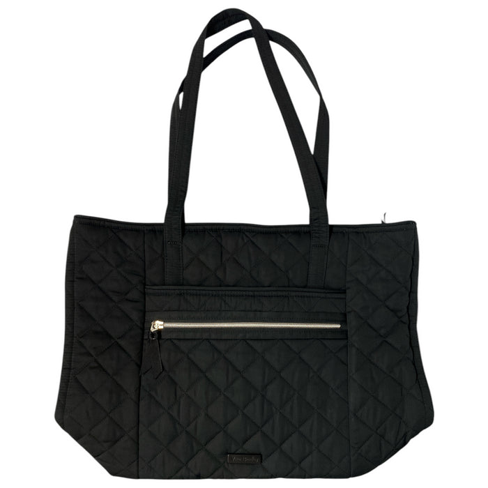 Vera Bradley Large Twill Vera Tote Bag, 15"x14.5"x6", Black
