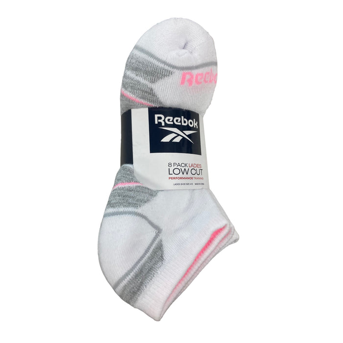 Reebok Ladies Cushion Low Cut Performance Training Socks, 8 Pair