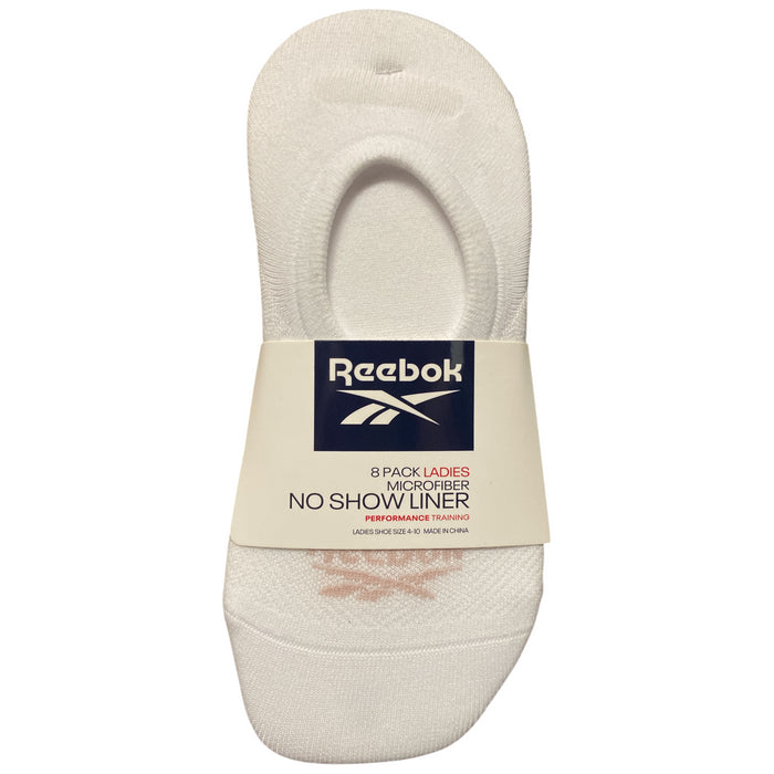 Reebok Women's No Show Featherweight Microfiber Stretch Liner Sock, 8pk