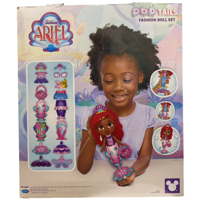 Disney Junior Ariel Pop Tails Fashion Doll 17 Piece Playset